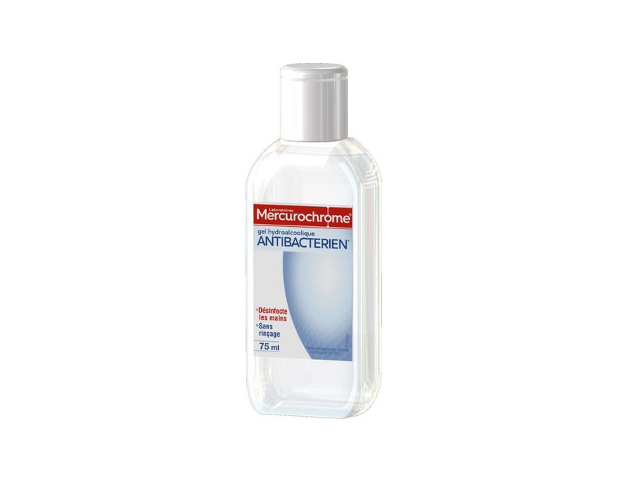 Mercurochrome Gel antibactérien hydroalcoolique 75 ml (paquet 2 unités)