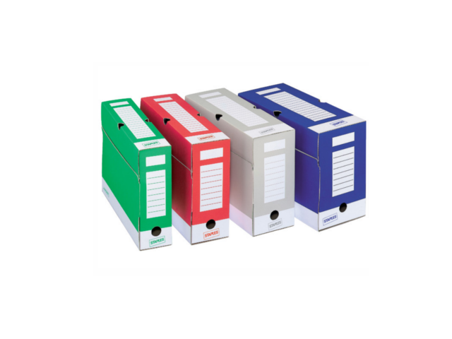 Staples Boite d'archives couleur Assortis